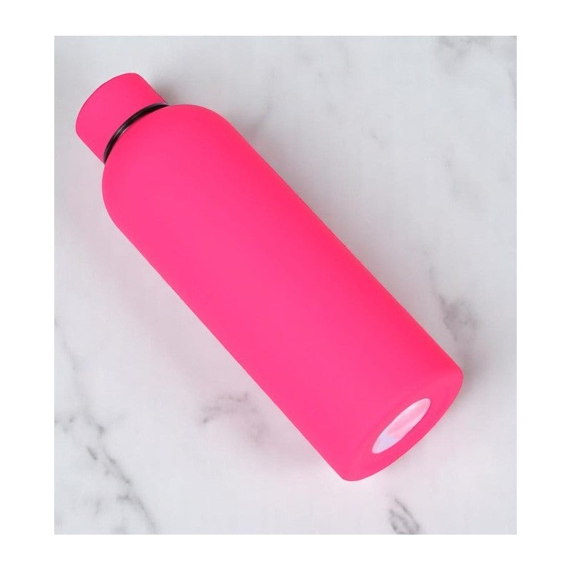 Bidon, butelka termiczna 500ML, stal nierdzewna z powłoką SOFT TOUCH fuksja BD46F