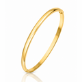 Bransoletka na rękę stal chirurgiczna pozłacana 14k złotem, 3mm gładka obręcz BST1759