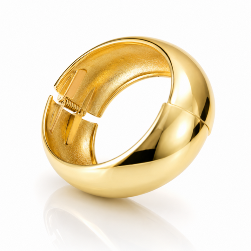 Bransoletka na rękę stal chirurgiczna pozłacana 14k złotem, obręcz BST1728