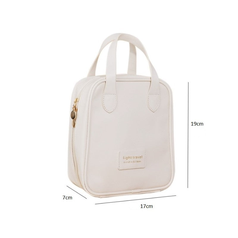 Kosmetyczka organizer na kosmetyki z rączką 17x7x19cm różowa KS128R