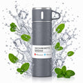 TERMOS turystyczny z kubkiem, szczelny, stal nierdzewna szary 500ml BD65SZ