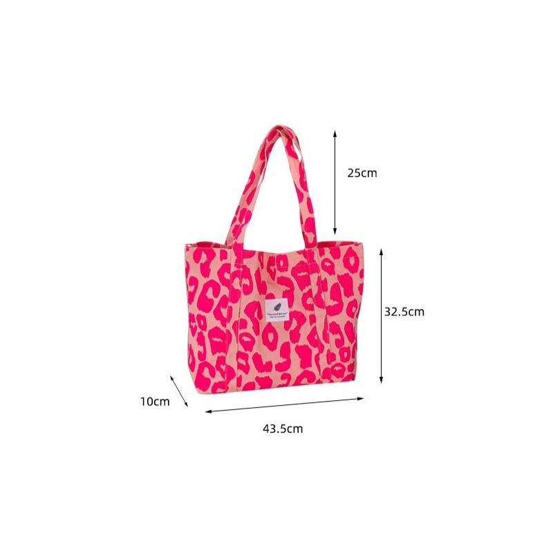 Torba materiałowa duża 58x44x10cm różowa Panterka TP16