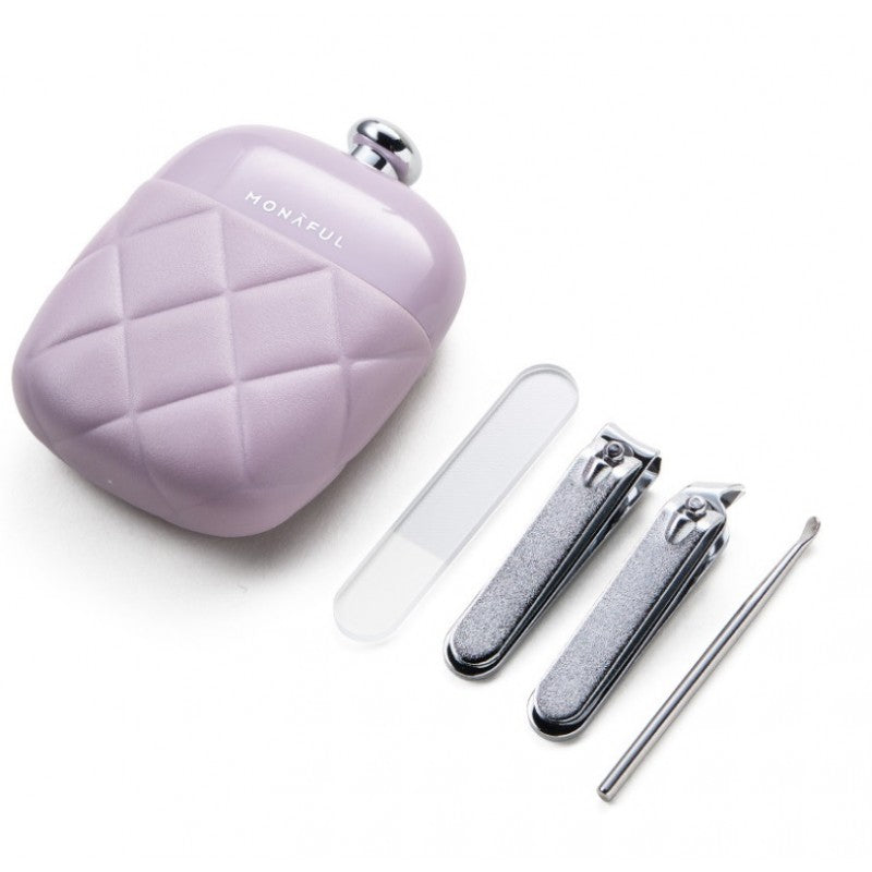 Zestaw akcesoriów etui do paznokci manicure fioletowy 9,5cmx7cm AK10FIO